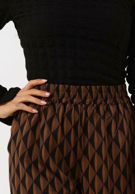 Braune GESTUZ Weite Hose LITHILDE HW PANTS - large