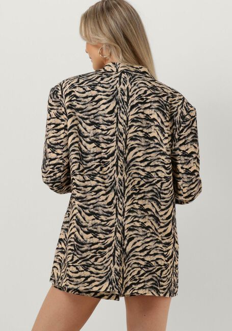 Beige ALIX THE LABEL Blazer LADIES WOVEN TIGER GRANDDAD BLAZER - large