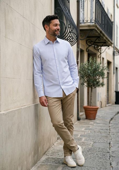 Wei&szlig;e SELECTED MEN Klassisches Oberhemd SLHSLIM-PERFORMANCE SHIRT LS NOOS - large