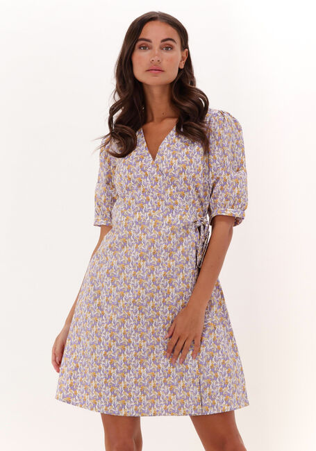 Mehrfarbige/Bunte MSCH COPENHAGEN Minikleid BERIN HADDIS 2/4 WRAP DRESS AOP - large