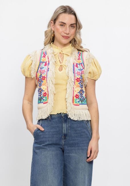 Mehrfarbige/Bunte ANTIK BATIK Gilet RAINBOW GILET - large