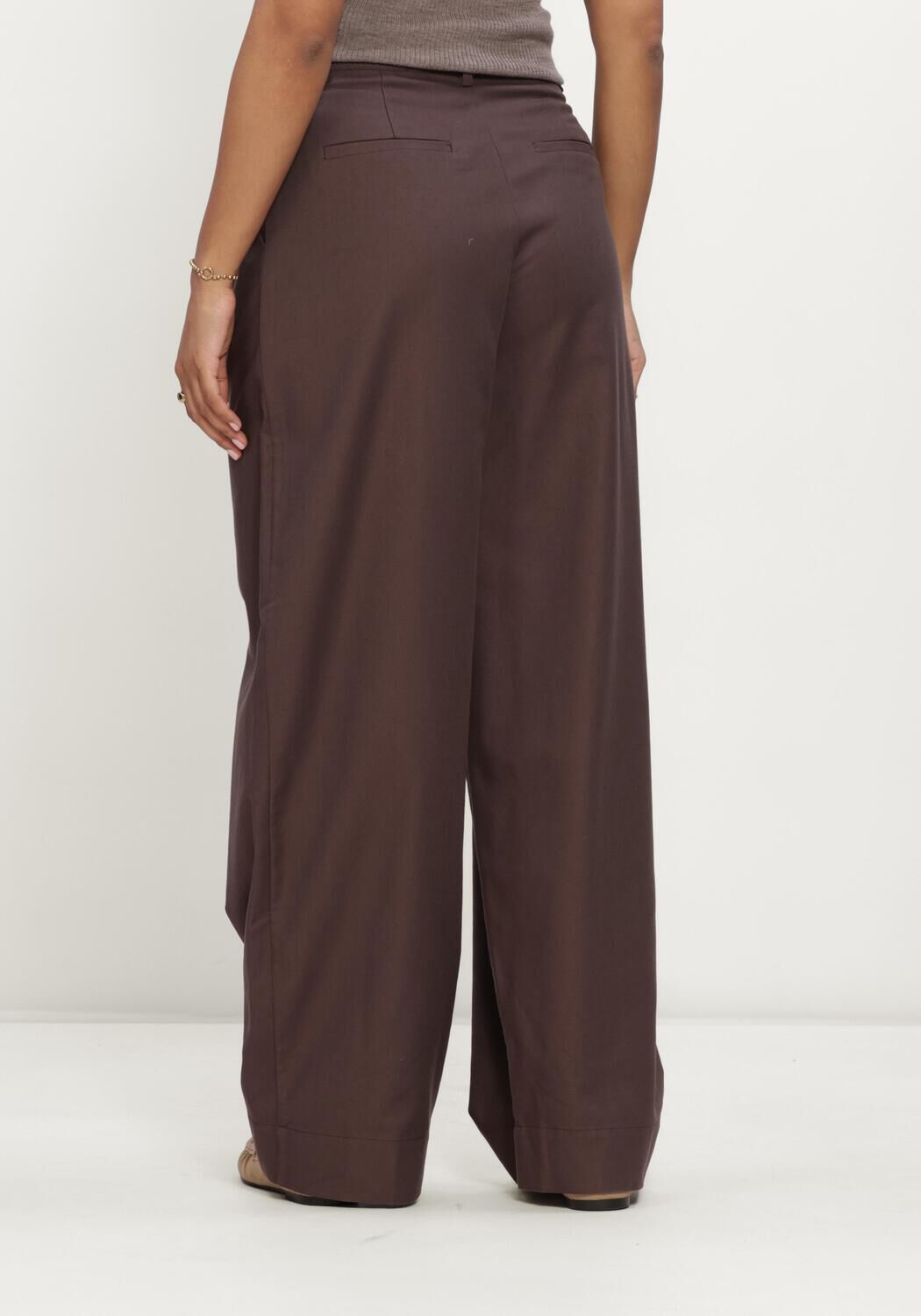 Braune MODSTR&Ouml;M Weite Hose TOREMD PANTS - large