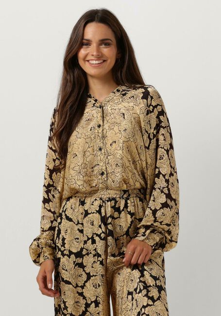 Schwarze MES DEMOISELLES Bluse ROSE FOLIA - large