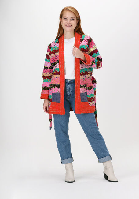 Mehrfarbige/Bunte SISSEL EDELBO Kimono MARRAKESH MULTI PATCH WORK JAC - large