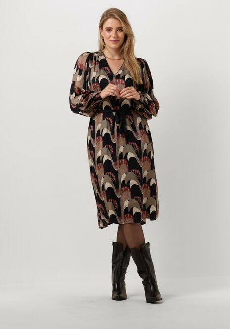 Mehrfarbige/Bunte SUMMUM Midikleid DRESS ABSTRACT PEACOCK - large