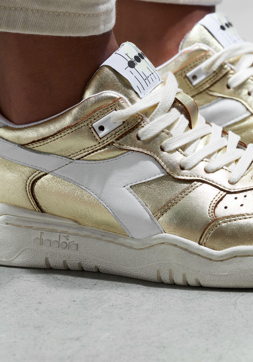 Goldfarbene DIADORA Sneaker High MET BASKET SNEAKER - large