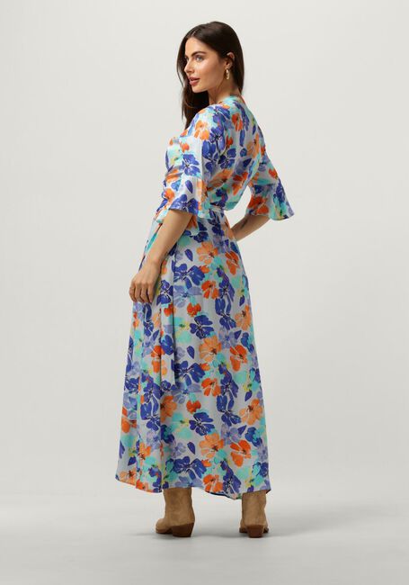 Mehrfarbige/Bunte JANSEN AMSTERDAM Maxikleid WP549 PRINTED LONG WRAP DRESS - large