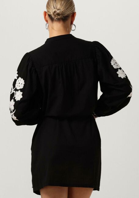 Schwarze SCOTCH & SODA Minikleid MINI DRESS WITH SLEEVE EMBROIDERY - large