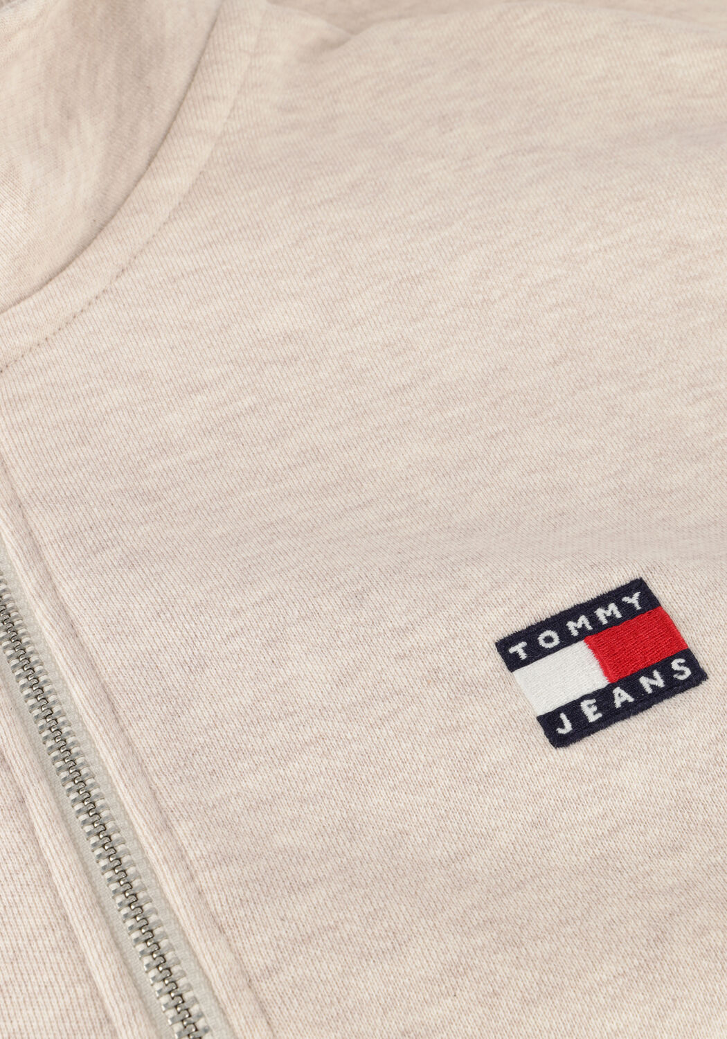 Beige TOMMY JEANS Sweatshirt TJM RLX BADGE 1/4 ZIP - large