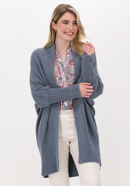 Blaue SIMPLE Strickjacke KNITTED CARDIGAN ICE STRUC - large