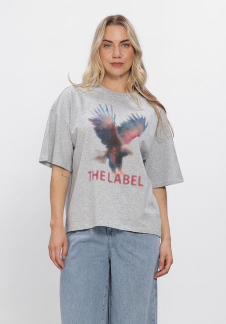 Hellgrau ALIX THE LABEL T-shirt LADIES KNITTED FADED EAGEL T-SHIRT - large
