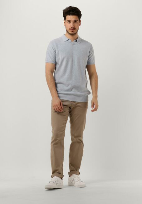 Blaue DSTREZZED Polo-Shirt MERCURY S/S POLO MELANGE SLUB - large