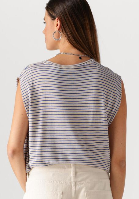 Blaue BY-BAR T-shirt DIEDE SMALL STRIPE TOP - large