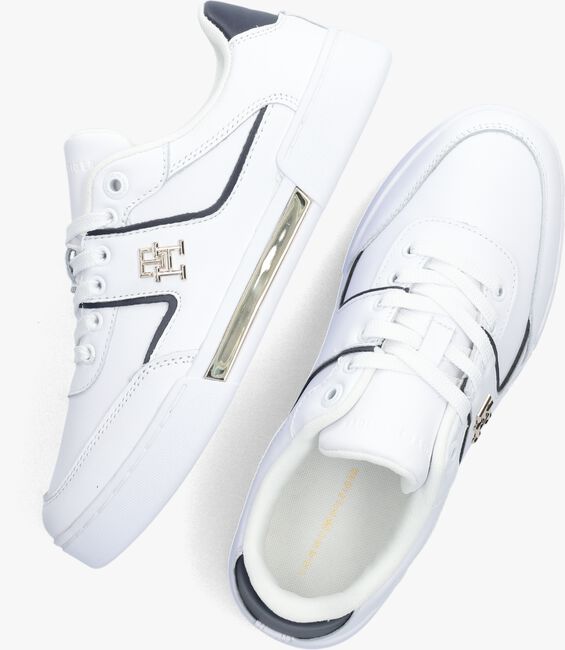 Weiße TOMMY HILFIGER Sneaker low TH PREP COURT - large