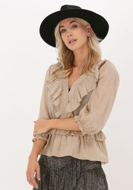 Camelfarbene NEO NOIR Blusen BESOA WOILE BLOUSE - large