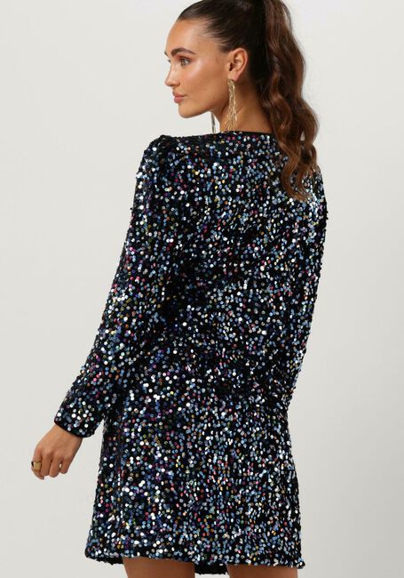 Schwarze Y.A.S. Minikleid YASKILLO SEQUIN LS WRAP DRESS - large