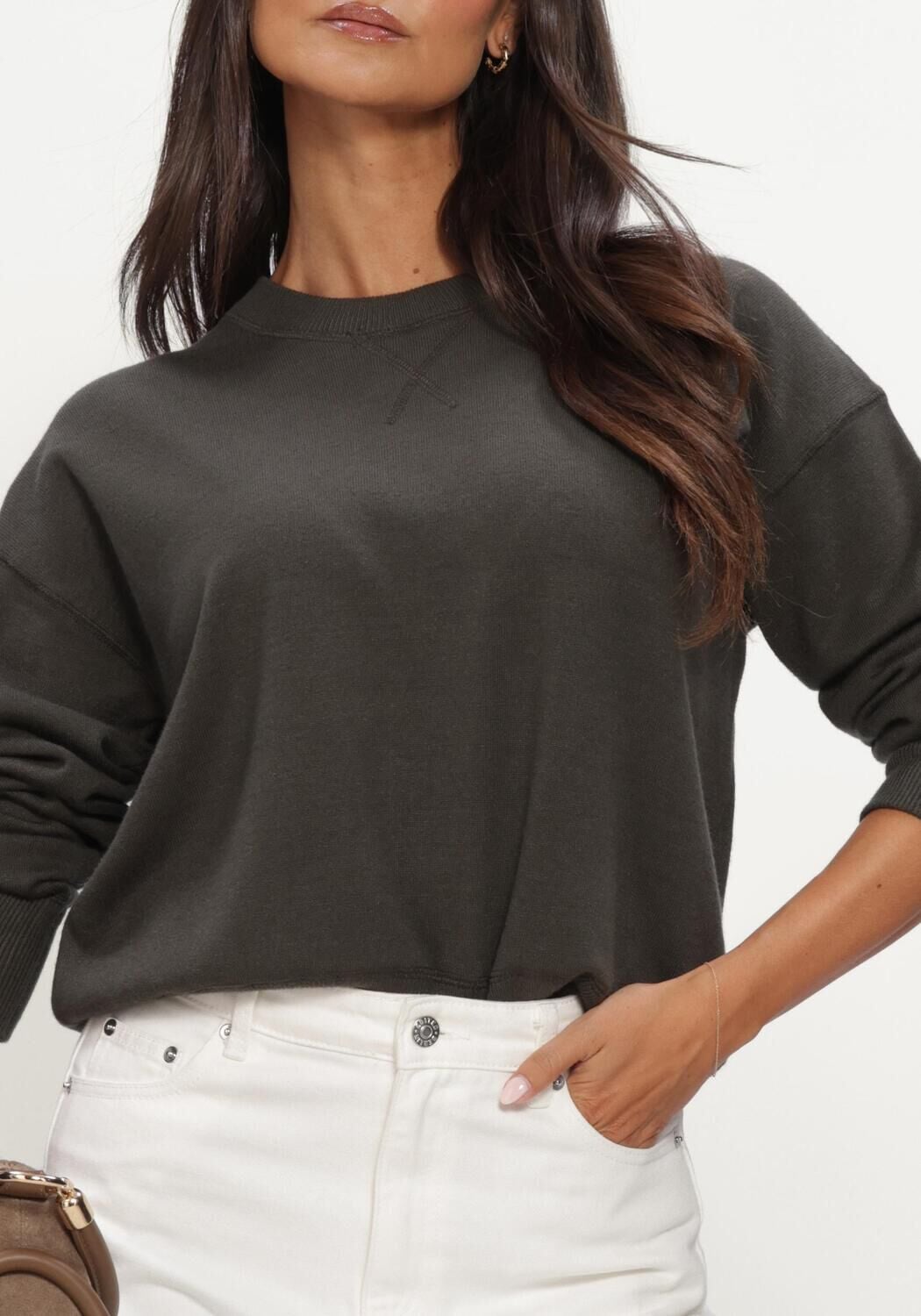 Dunkelgr&uuml;n WITHBLACK Sweatshirt WBLMARGOT LS PULLOVER - large