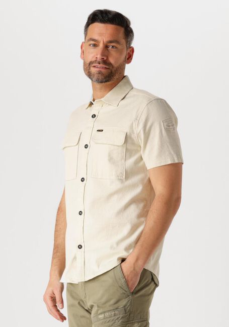 Beige PME LEGEND Casual-Oberhemd SHORT SLEEVE SHIRT SLUB COTTON - large