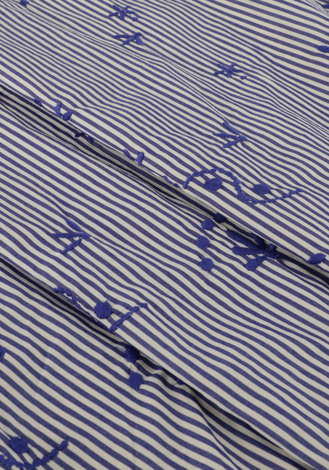 Blaue SCOTCH & SODA Minikleid STRIPED SHIRT DRESS WITH EMBROIDERY IN ORGANIC COTTON - large