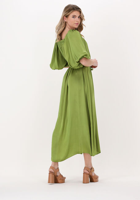 Grüne ACCESS Maxikleid OFF SHOULDER SATIN DRESS - large