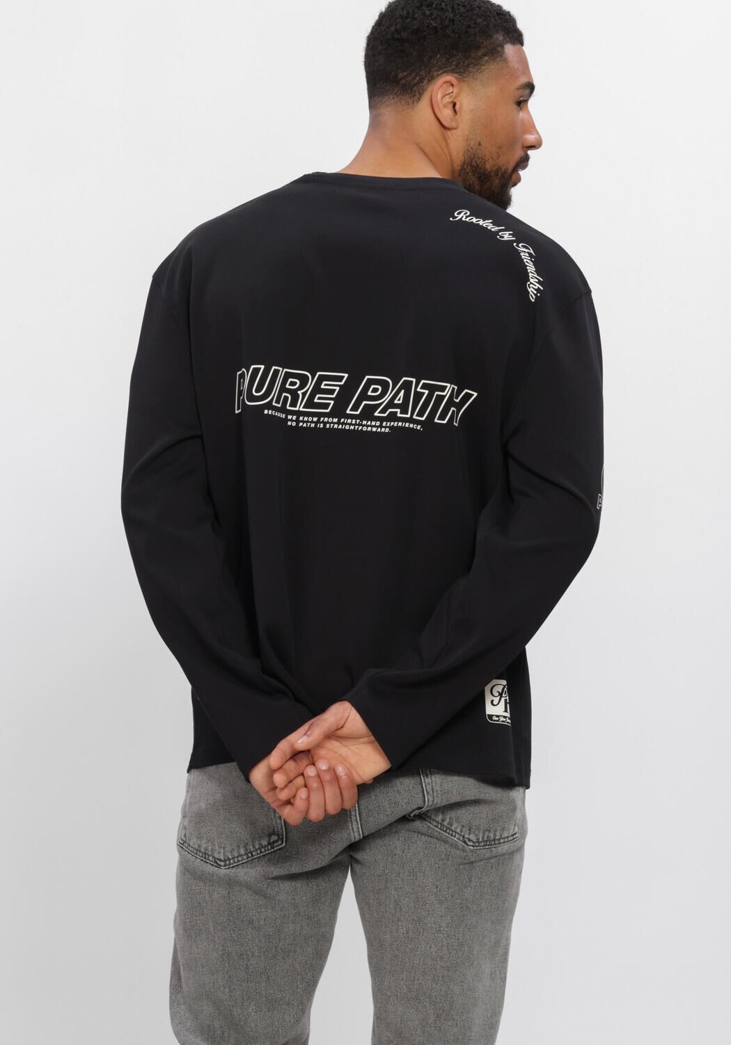 Schwarze PURE PATH T-shirt UNITED LONGSLEEVE - large