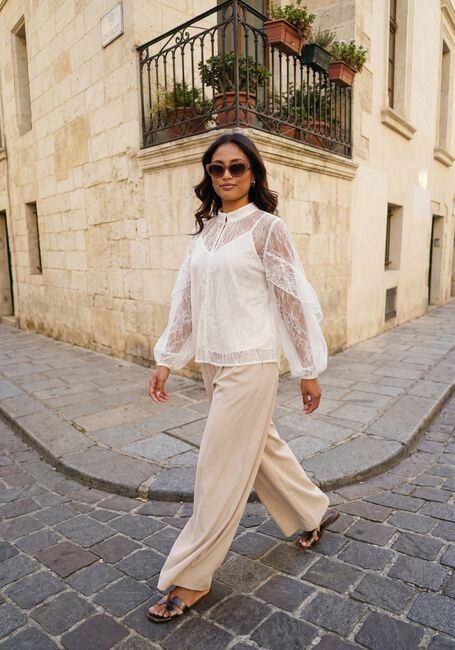 Ecru SECOND FEMALE Blusen SYBELL LACE BLOUSE - large