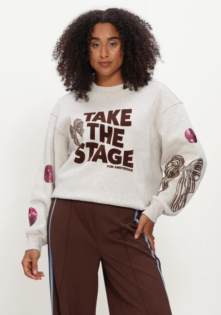 Hellgrau POM AMSTERDAM Sweatshirt SASCHA TAKE THE STAGE - large
