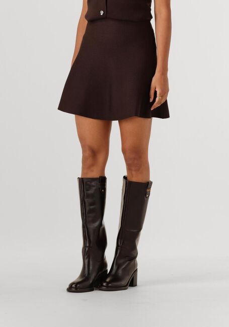 Braune NEO NOIR Minirock HANNA SMOOTH KNIT SKIRT - large
