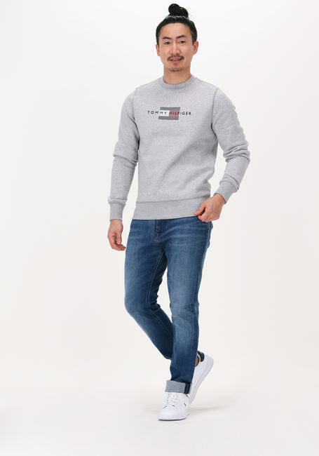Hellgrau TOMMY HILFIGER Sweatshirt LINES HILFIGER CREWNECK - large