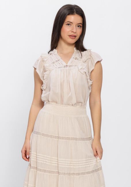 Beige NEO NOIR Tops & T-shirts JAYLA S VOILE TOP - large