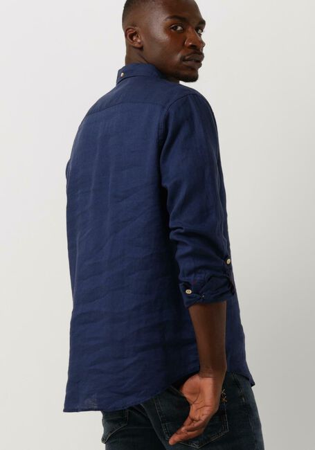 Dunkelblau SCOTCH & SODA Casual-Oberhemd REGULAR-FIT LINEN SHIRT WITH SLEEVE ROLL-UP - large