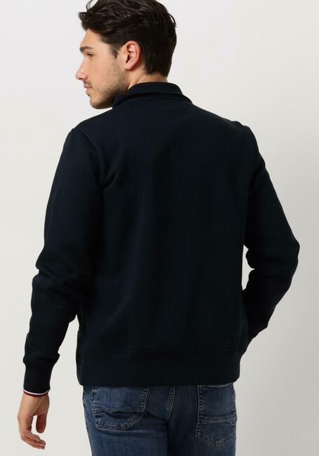 Dunkelblau TOMMY HILFIGER Strickjacke TOMMY LOGO MIX MEDIA STAND ZIP - large