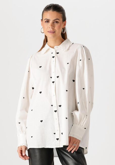 Weiße Y.A.S. Blusen YASHEART LS LONG SHIRT - large