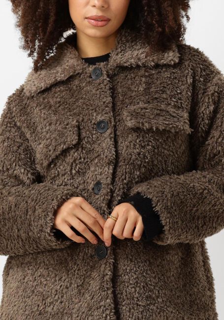 Braune OBJECT Teddy-Jacke OBJOLYMPIA JACKET - large