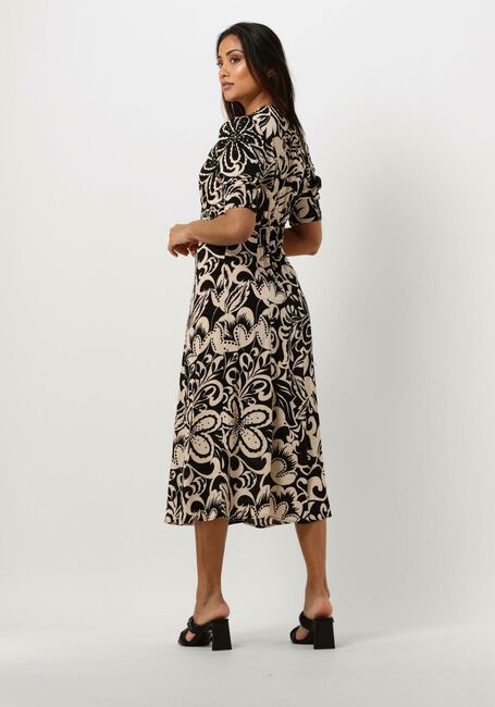 Schwarze VANILIA Midikleid FLORAL HAPPY LONG - large