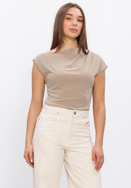 Beige SELECTED WOMEN Top SLFMOLLY SS TOP - large