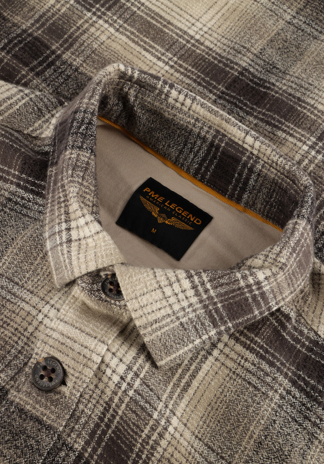 Graue PME LEGEND Overshirt BRUSHED GRINDLE CHECK OVERSHIRT 2 - large