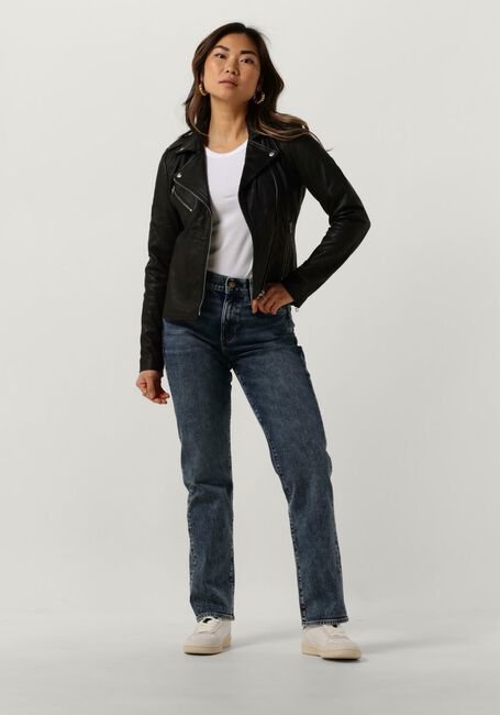 Schwarze GOOSECRAFT Lederjack GC JULIA BIKER - large