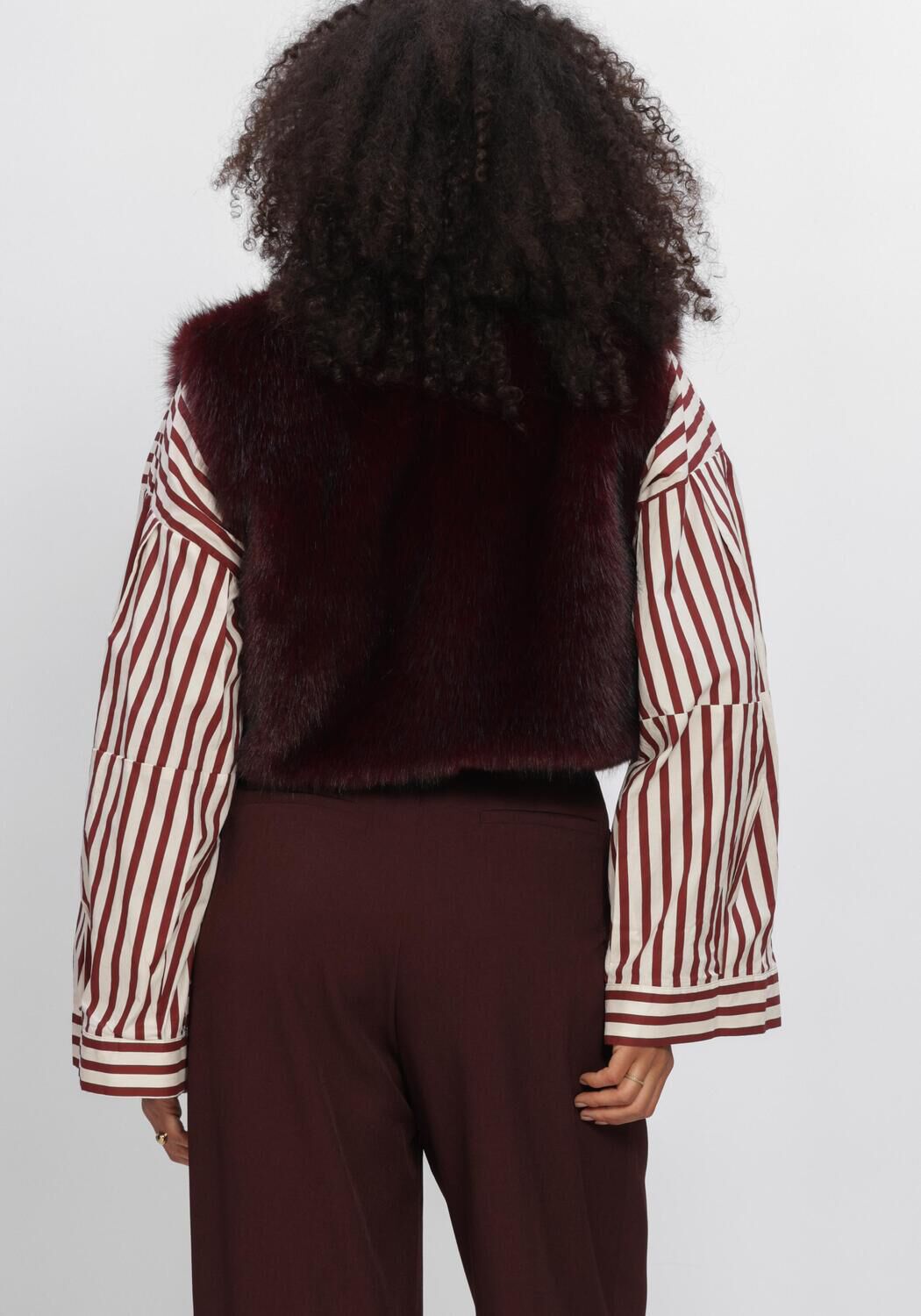 Bordeaux AIMEE THE LABEL Jacken ISLAW6 FAKE FUR WAISTCOAT - large