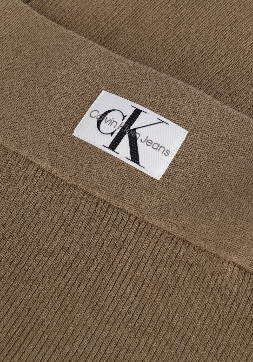 Khaki CALVIN KLEIN Minirock BADGE KNITTED SKIRT - large