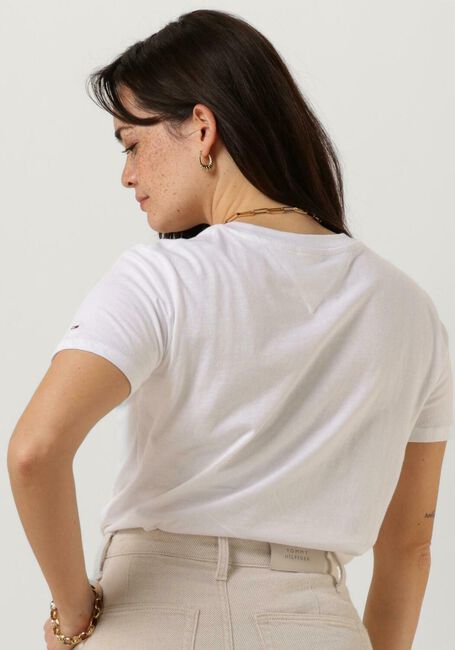 Wei&szlig;e TOMMY JEANS T-shirt TJW REG COLOR SERIF LINEAR SS - large