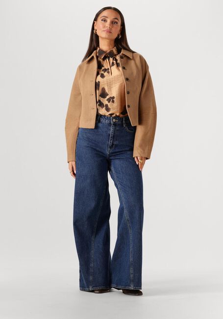 Camelfarbene MSCH COPENHAGEN Blusen MSCHNILLA ROMINA TOP AOP - large