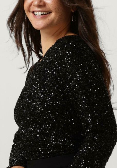 Schwarze COPENHAGEN MUSE Langarmshirts CMSEQUINCE-TEE - large