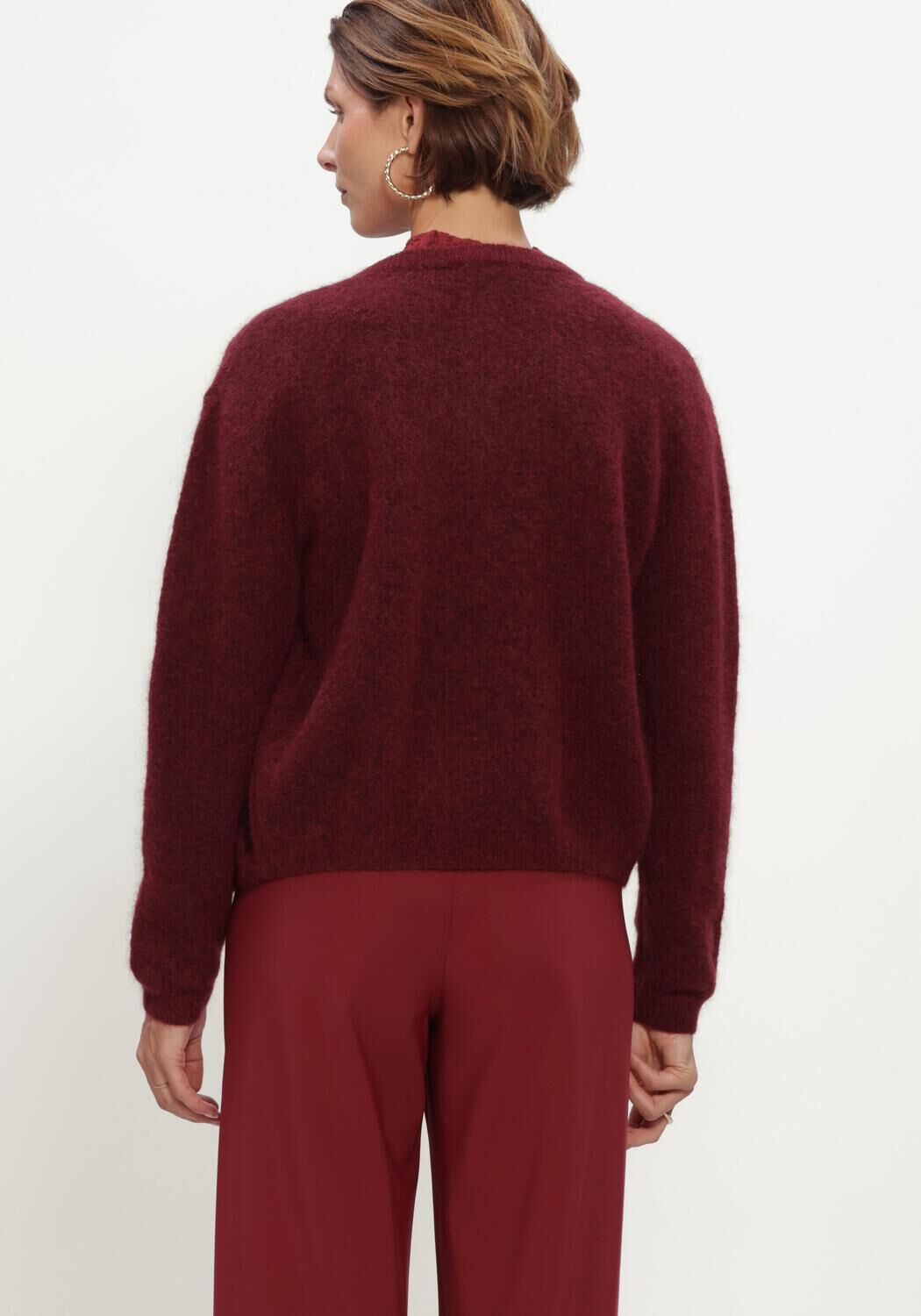Bordeaux STUDIO ANNELOES Strickjacke Bibi cardigan - large