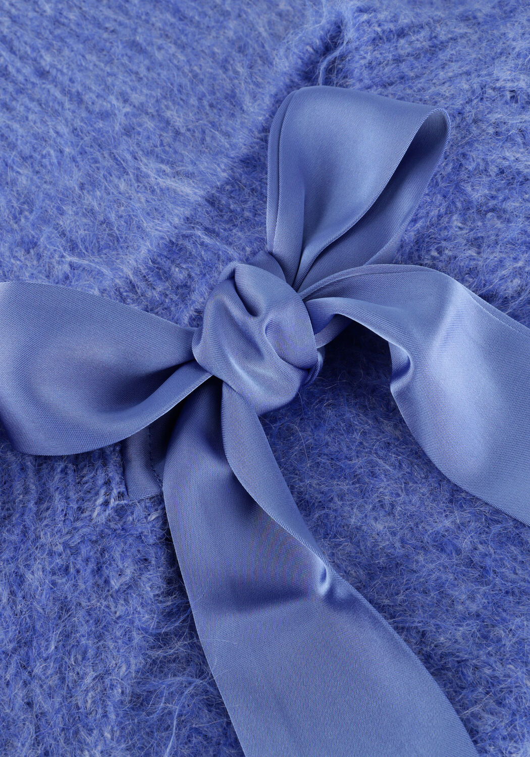 Blaue CO'COUTURE Pullover CORALIE BOW RIB KNIT - large