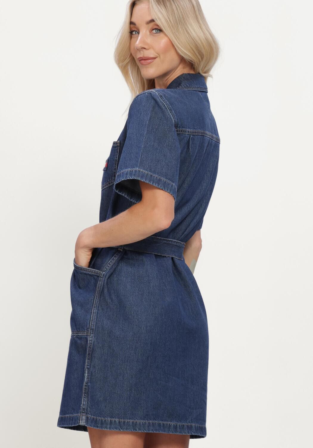 Blaue TOMMY JEANS Minikleid UTILITY SHIRT DRESS CJ8036 - large