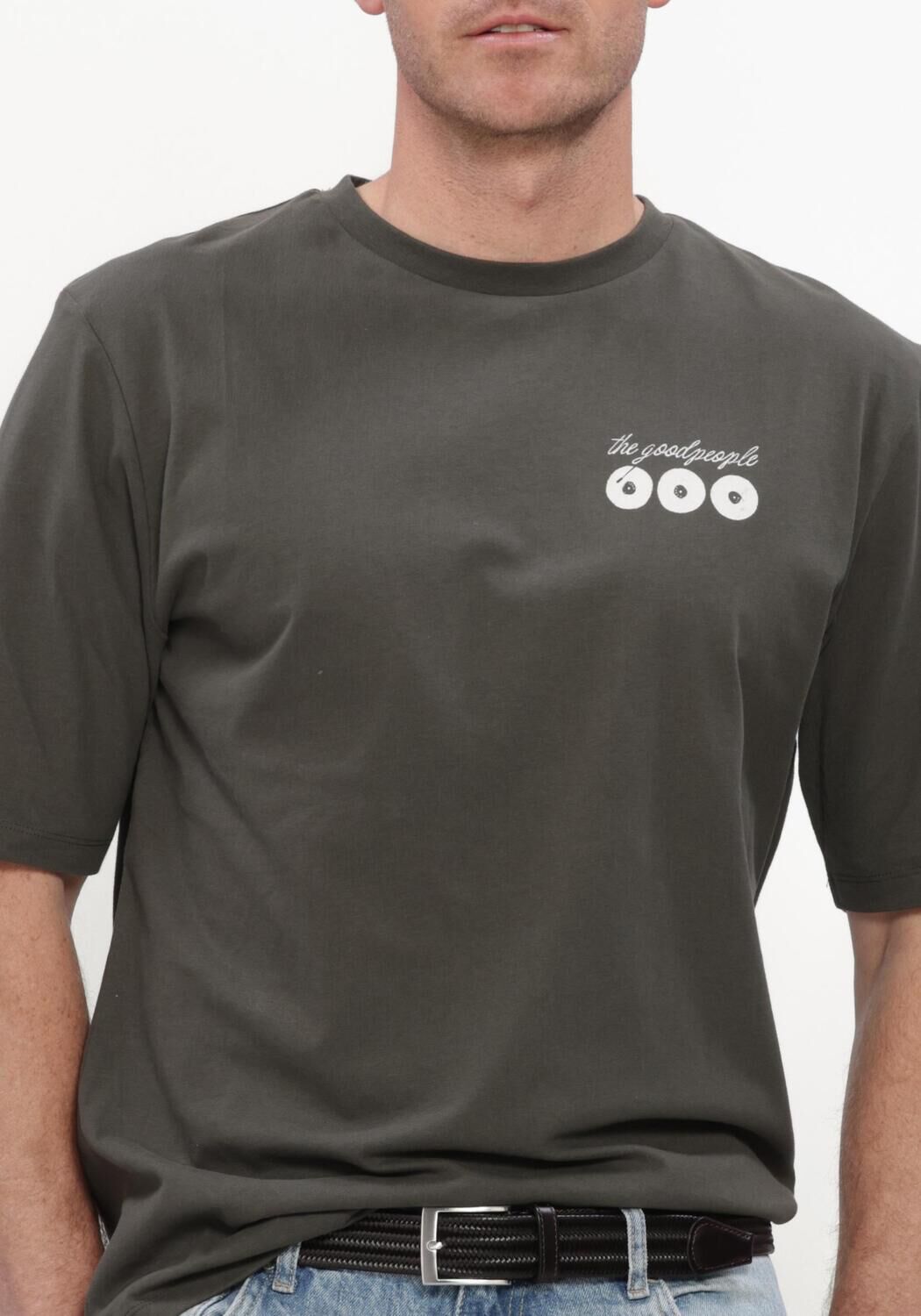 Dunkelgr&uuml;n THE GOODPEOPLE T-shirt TUUR - large