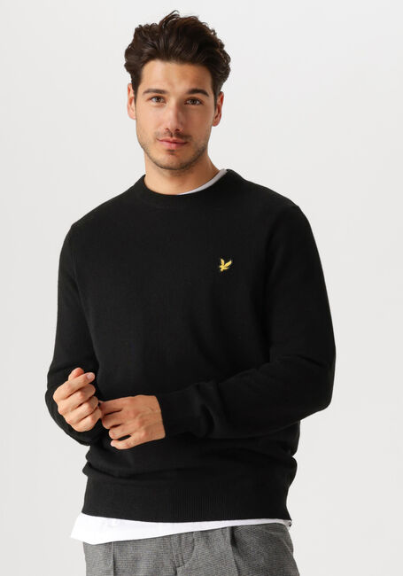 Schwarze LYLE & SCOTT Pullover LAMBSWOOL BLEND CREW NECK JUMPER - large