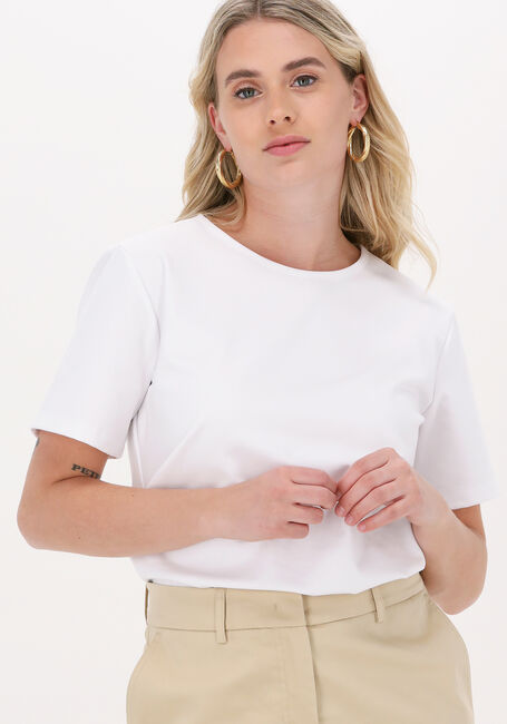 Weiße VANILIA T-shirt STRETCH UNI TEE - large