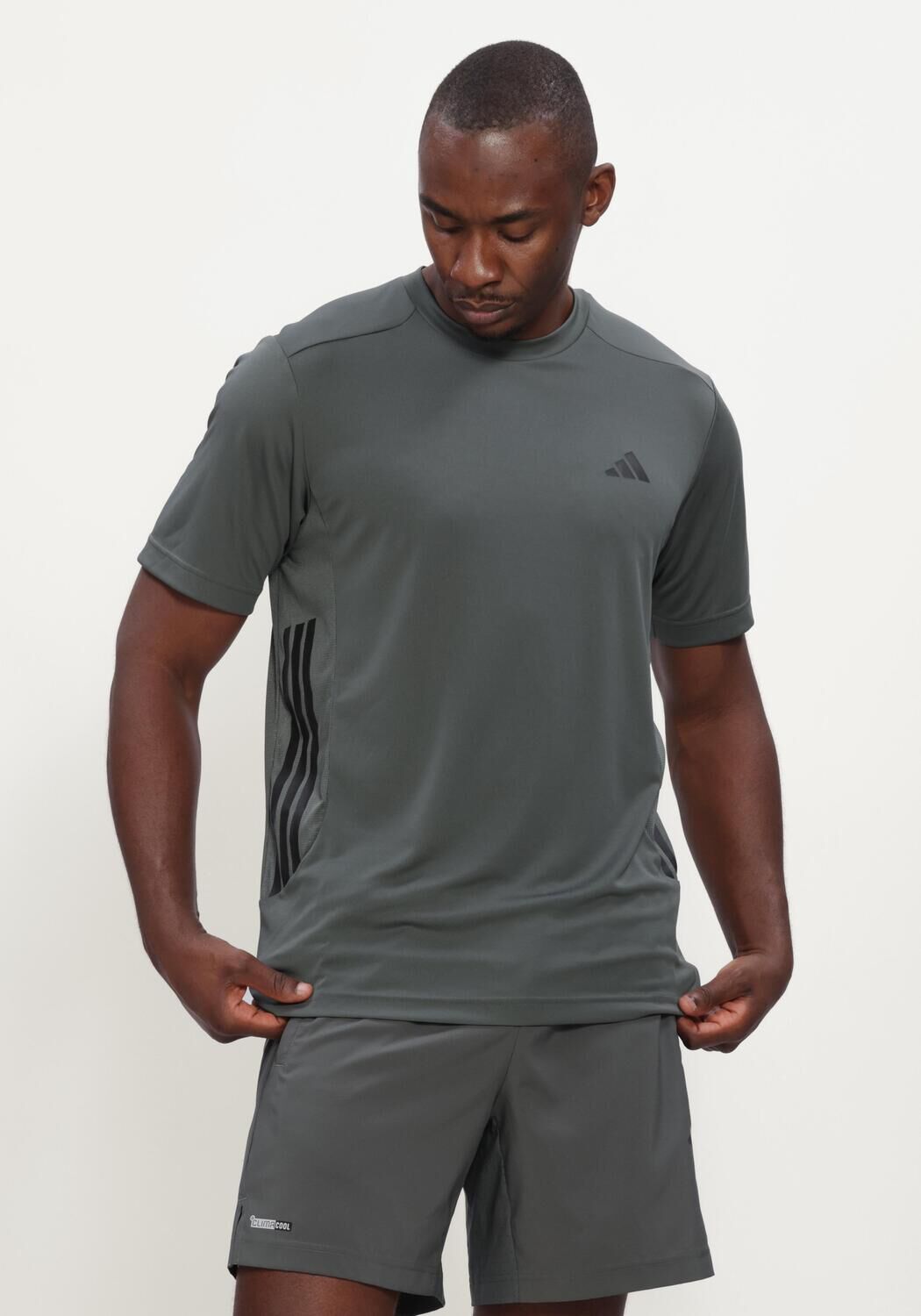 Dunkelgr&uuml;n ADIDAS Sportshirts TECHESS 3S TEE - large